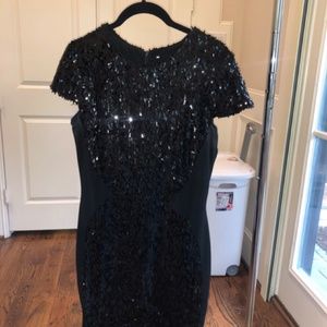 medium sequin black dress